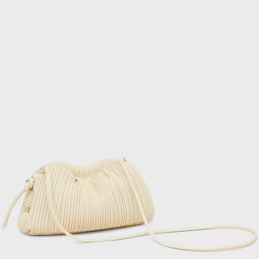 Women's Mansur Gavriel Pleated Mini Cloud Clutch Bags Beige | AU 9156AM